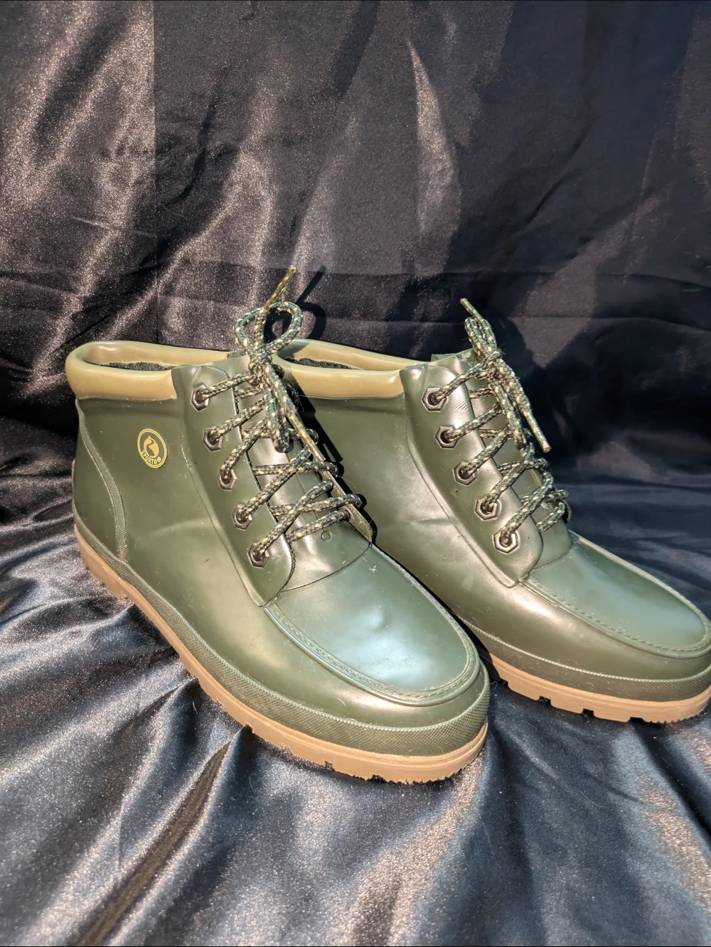 Sporto Women's Olive Green Waterproof Lace-Up Boots Size 7